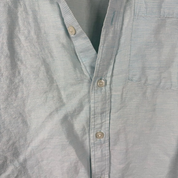 Banana Republic Linen Ice Blue Business Casual Button Down Shirt Size Medium - Picture 3 of 10